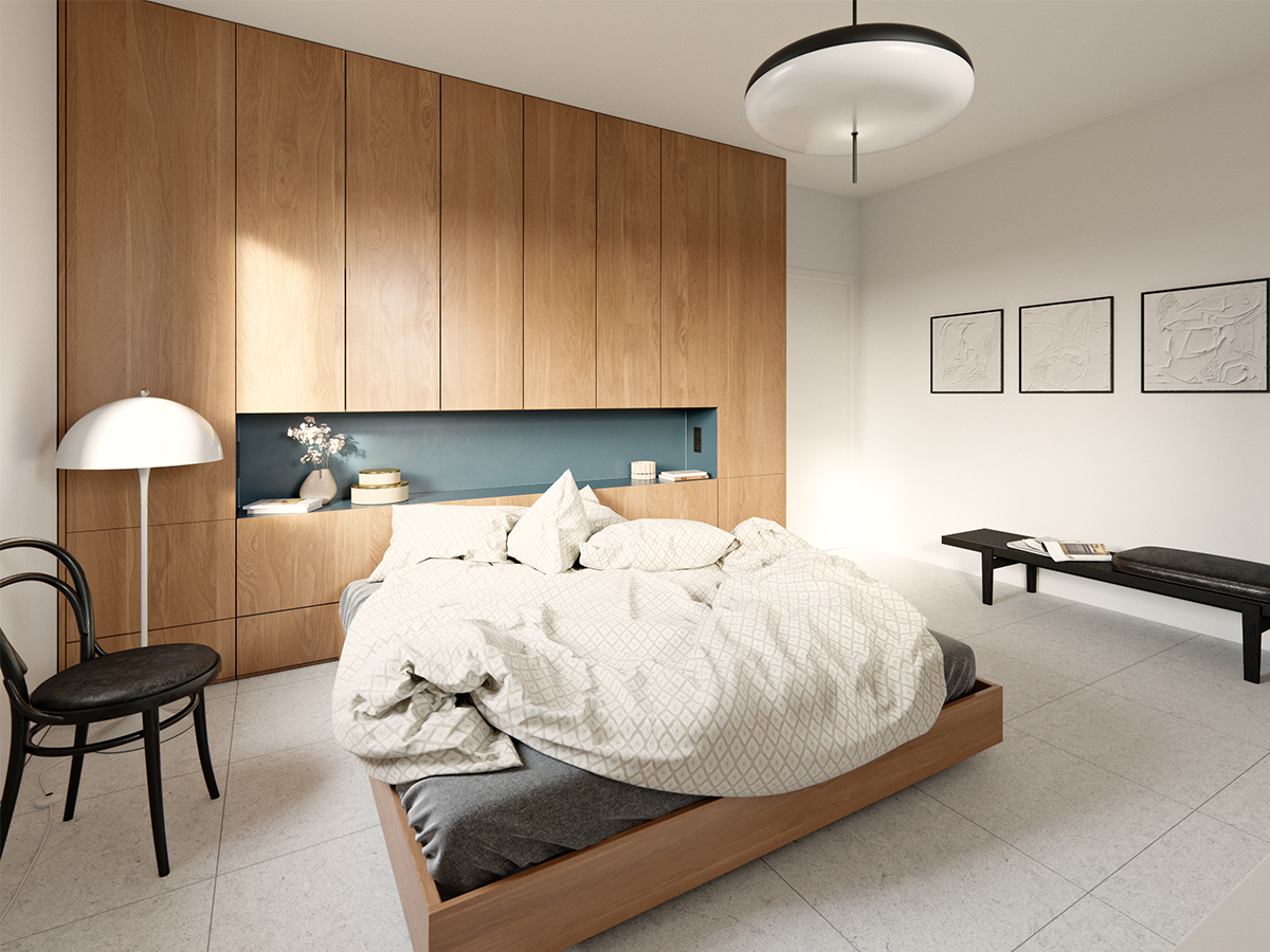 novogradnje šentilj dizajn interior design spalnica bedroom modern home